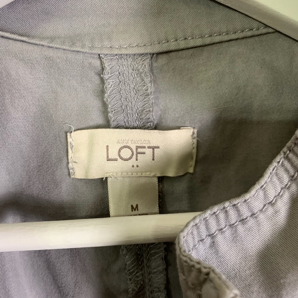 Loft Gray Utility Jacket Medium - image 5